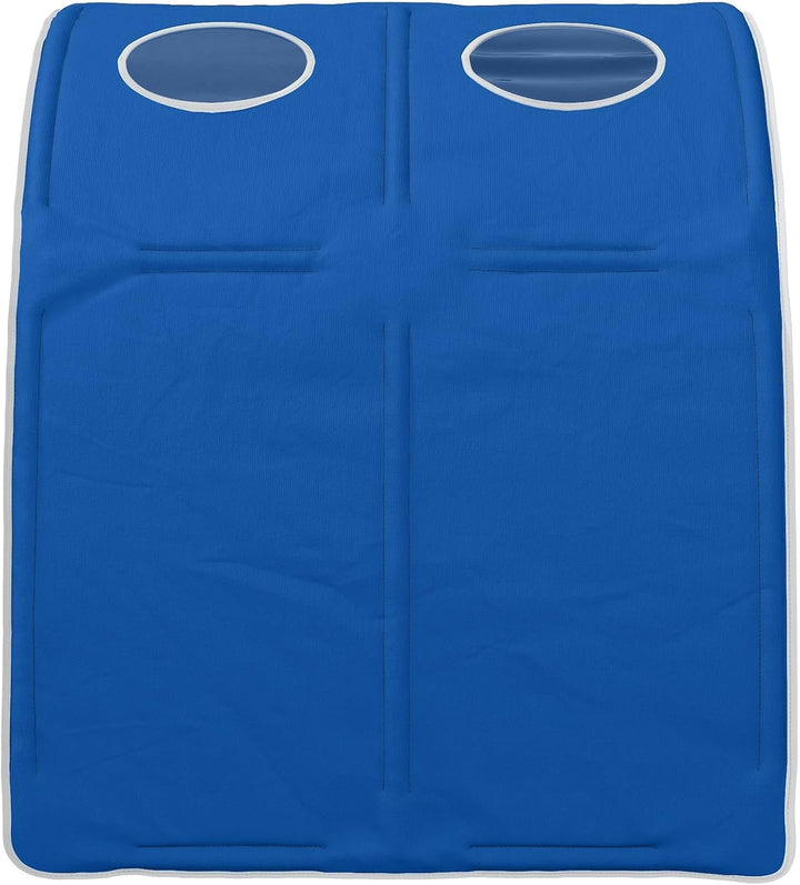 Bettunnel 2 Stück Blau 211 x 67,5 x 2 cm Polyester für Kingsize-Bett, zubehör Ersatzteil, rutschfest