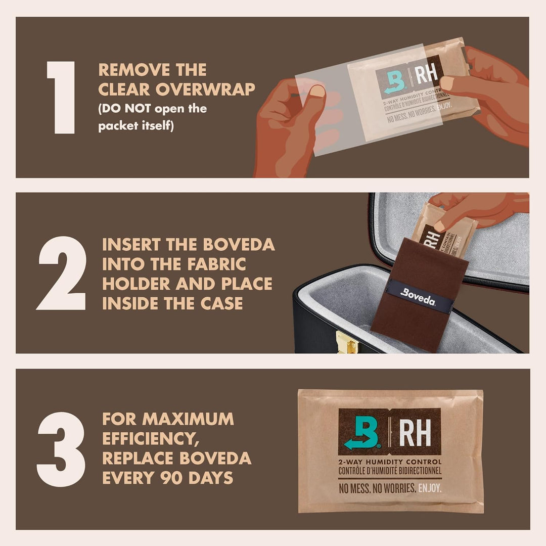 Boveda Music Mini Starter Kit (1) 49% HR Standard Boveda - bidirektionale Feuchtigkeitsregulierung,