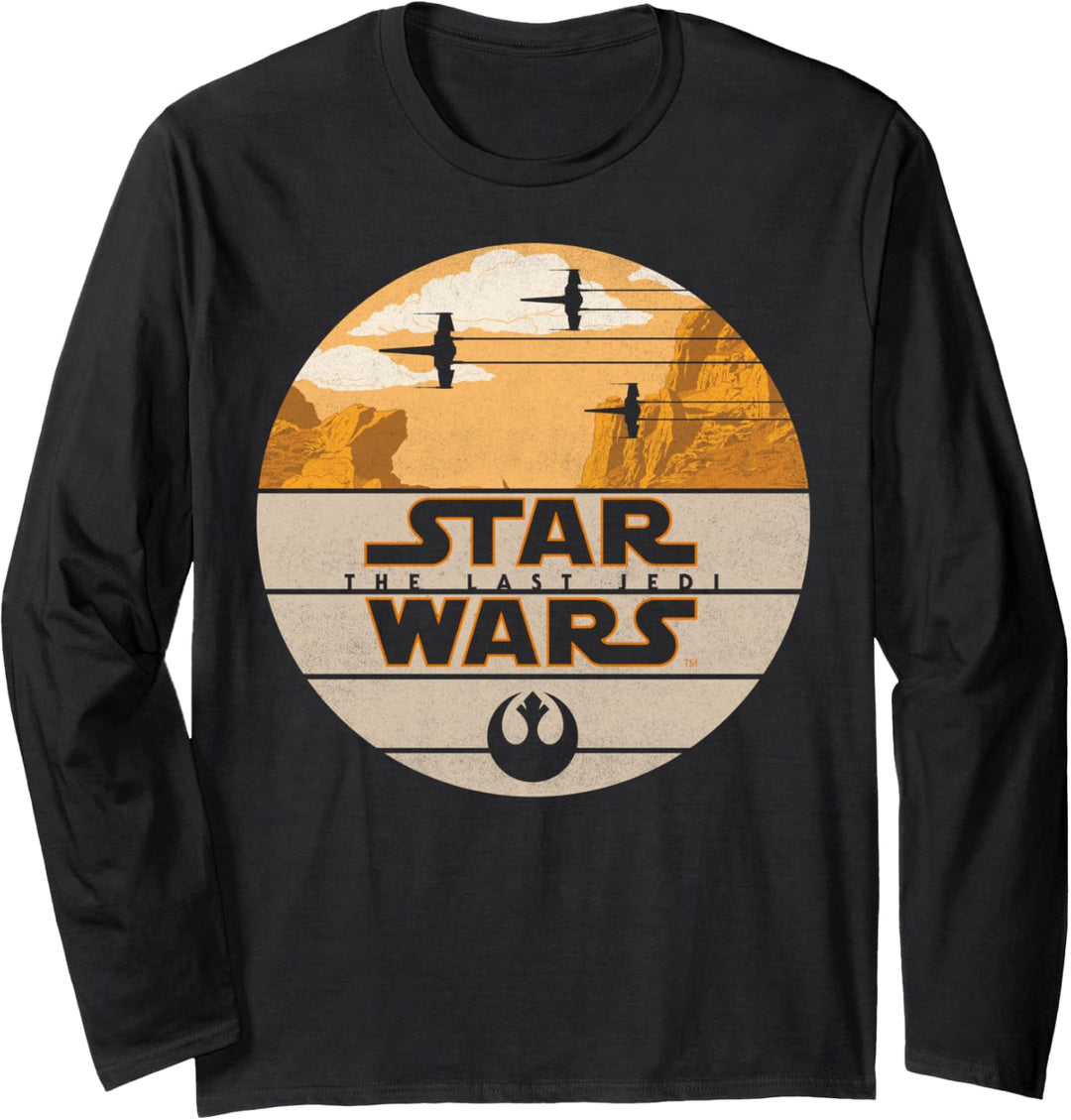 Star Wars The Last Jedi Striped Rock Star Fighters Poster Langarmshirt