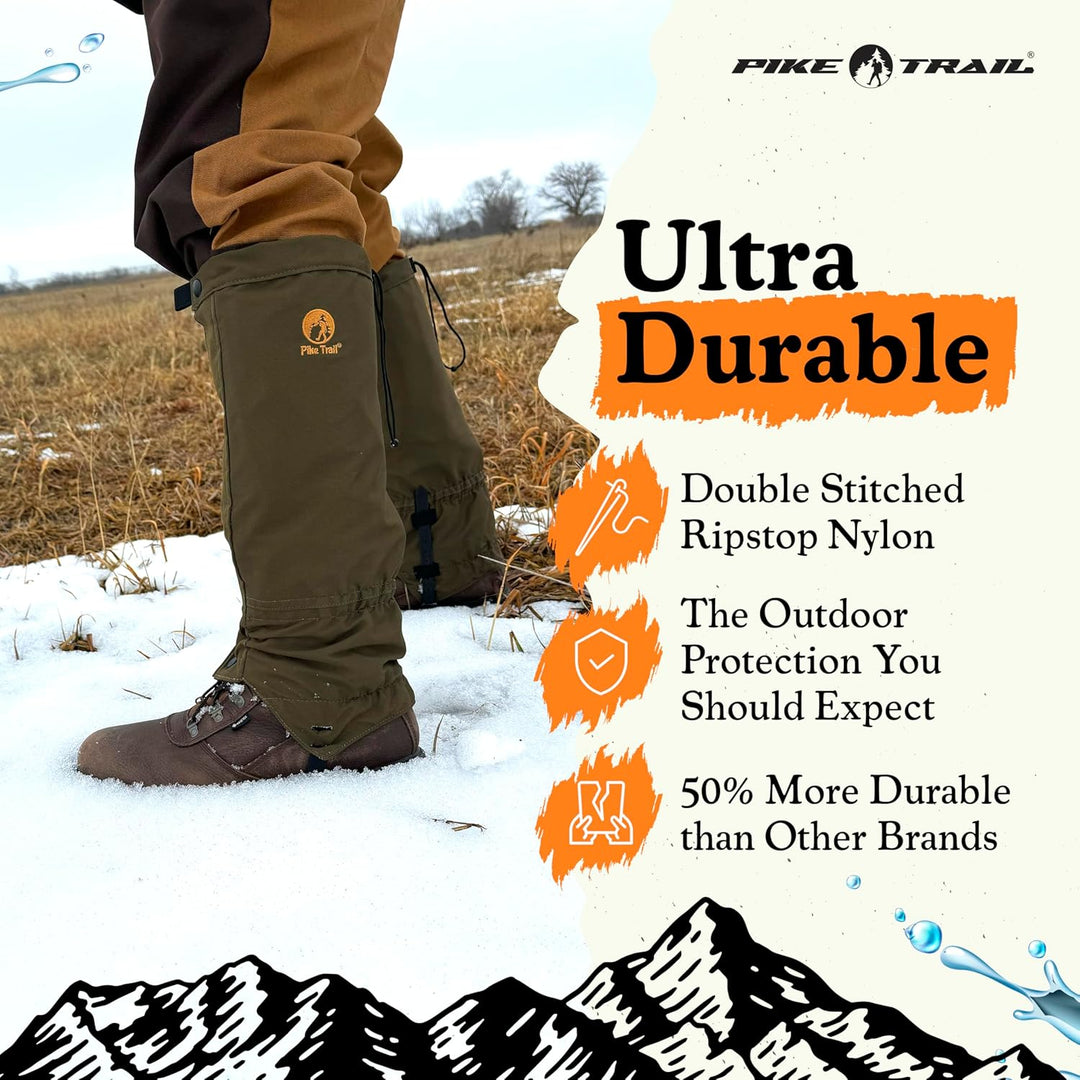 Pike Trail Unisex Trekpro Verstellbare Beinmanschette in voller Länge Grau, Einstellbar Grau