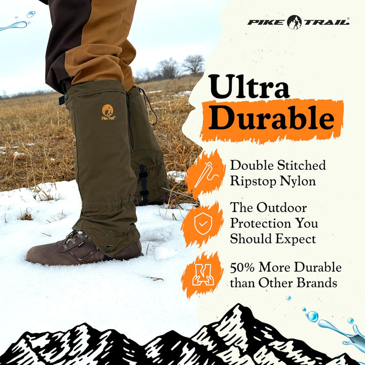 Pike Trail Unisex Trekpro Verstellbare Beinmanschette in voller Länge Grau, Einstellbar Grau