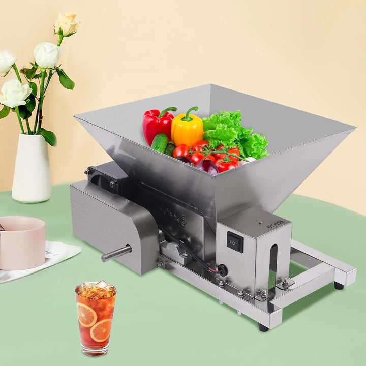 Elektrische Obstzerkleinerungsmaschine,4L 75rpm Obstmühle Obst Brot Zucker Brechmaschine,60W Zerklei