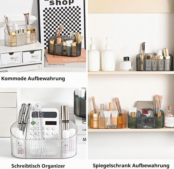 DASITON Make up Kosmetik Organizer,Pinsel Organizer mit 5 Fächern,Acryl Kosmetik Aufbewahrung mit Gr