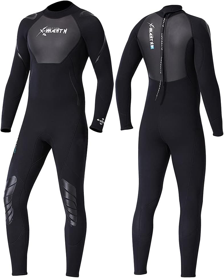3 mm Neoprenanzug Herren Damen, Reissverschluss hinten Ganzkörper Tauchanzug, Einteilig Nassanzüge T