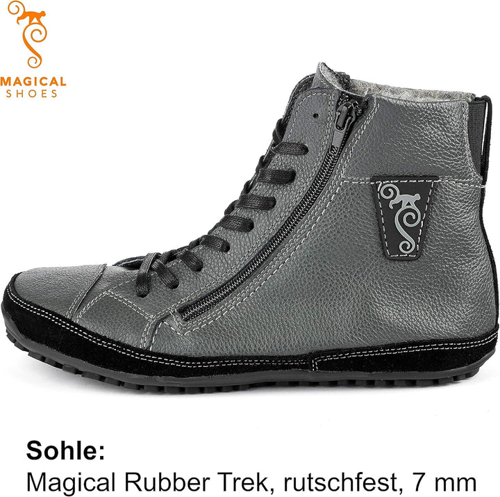 Magical Shoes Barfussschuhe gefüttert für Damen & Herren, Schnürstiefel, Stiefel Winter, minimalisti