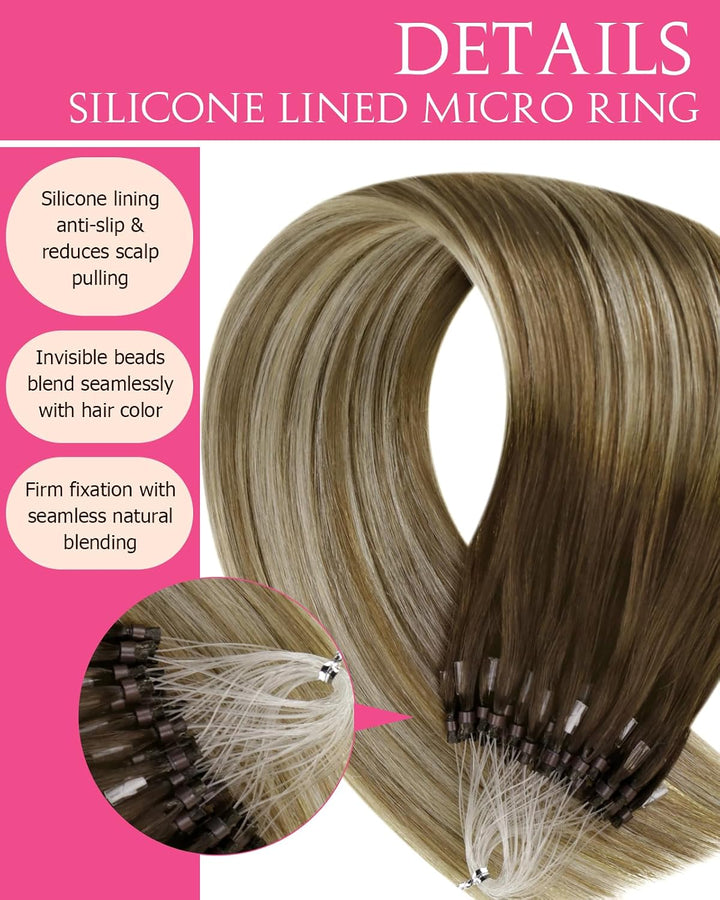 Hetto Extensions Echthaar Microring Braun Microring Extensions Echthaar Remy Extensions Microring Ec