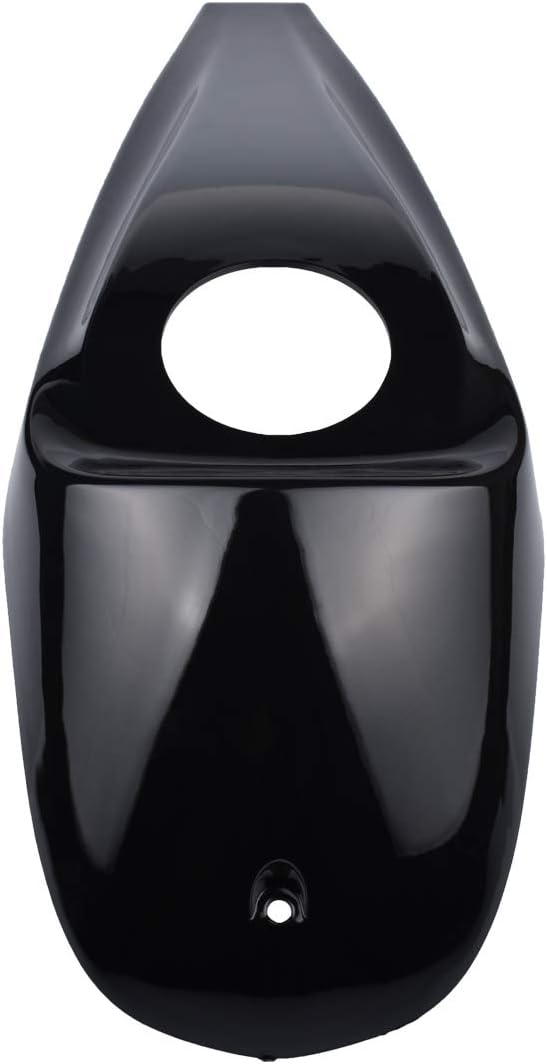 KATUR Schwarze Dekorative Kraftstofftankabdeckung/Schlossabdeckung, GläNzend Schwarz, Signatur Jim N