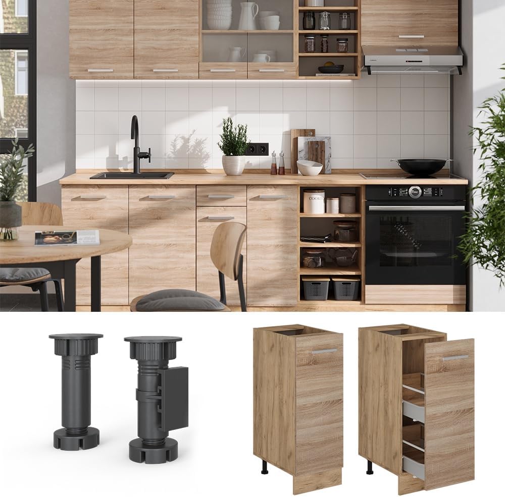 Vicco Apothekerschrank R-Line, Sonoma, 30 cm ohne Arbeitsplatte, zur freien Kombination innerhalb mo