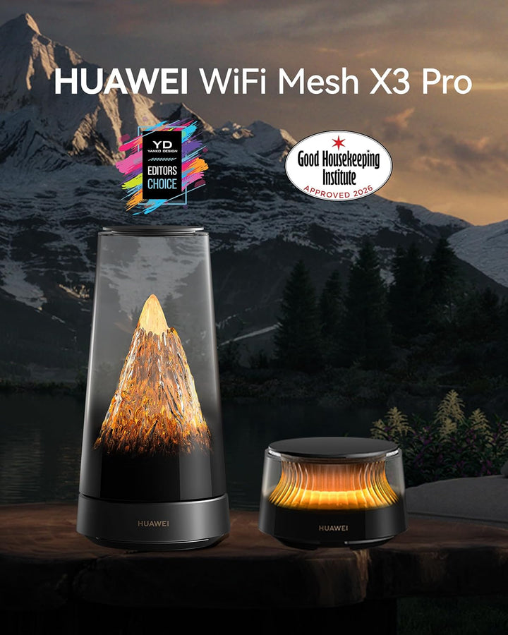 HUAWEI WiFi Mesh X3 Pro Suite Router, Dual-Band Wi-Fi 7 BE 3600, nahtloses Roaming, einfache Einrich
