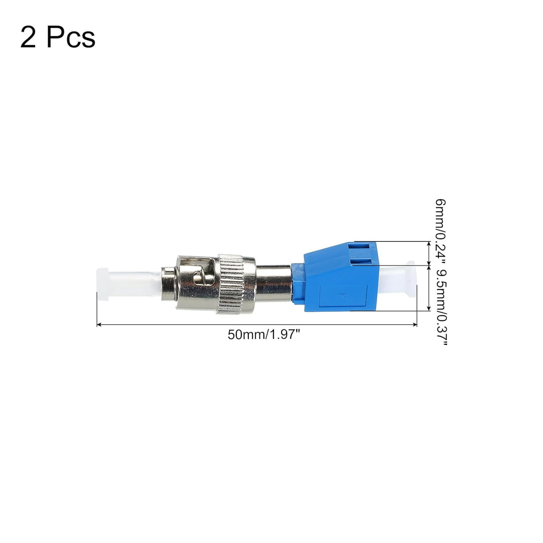 QUARKZMAN 2 Stück Glasfaser Adapter ST Stecker-LC Weiblich Einzeln Modus Einfacher Adapter ST-LC UPC