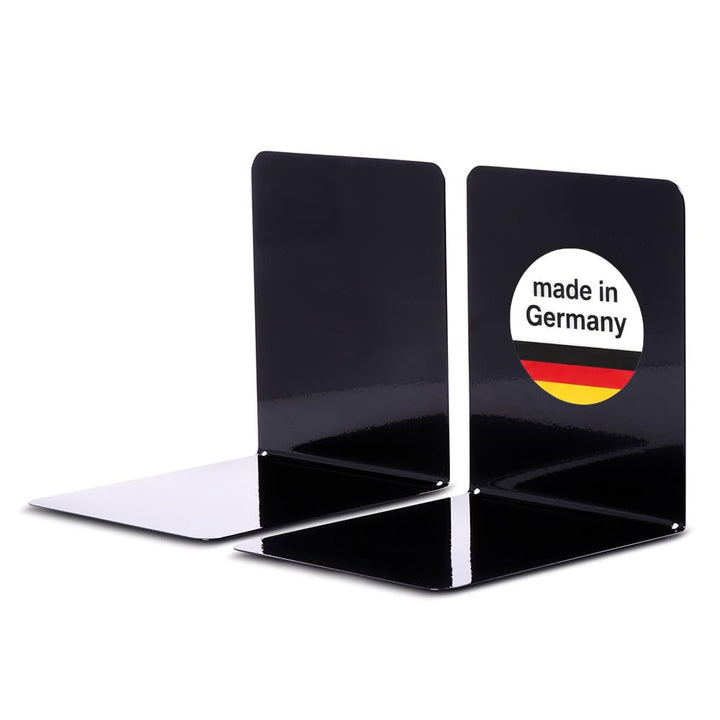 MAUL Buchstütze aus Metall (2er Pack) 14x12x14cm | Bücherhalter, Organzier für Kinder, Bücher, Büro,