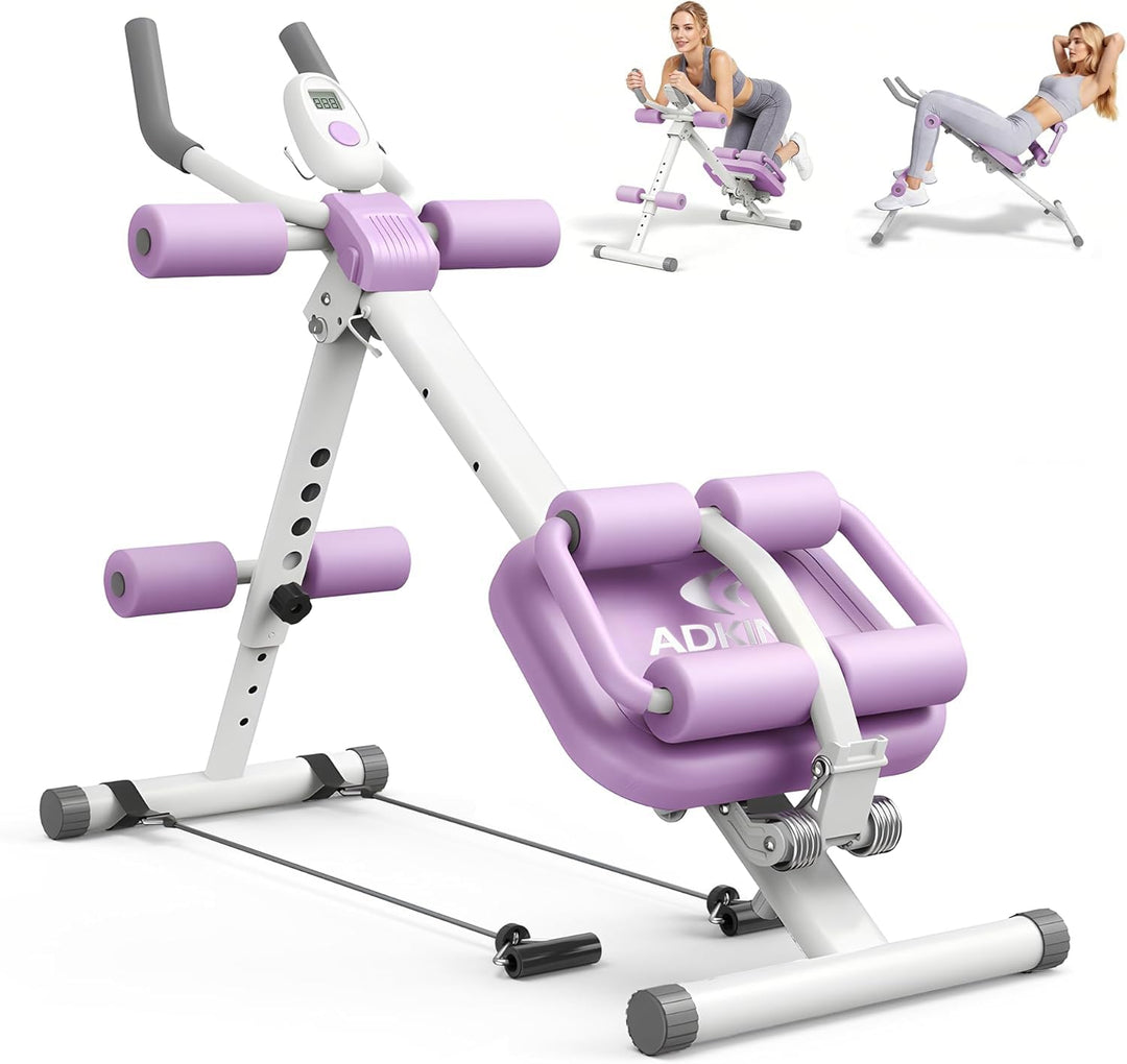Bauchtrainer Bauchmuskeltrainer für Zuhause, Multifunktionale Verstellbarer Trainingsgerät für Ganzk