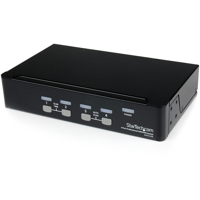 StarTech.com 4 Port VGA USB KVM Switch mit Hub - VGA KVM Umschalter für 4 PC&