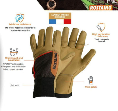 Rostaing cloture-it11 Handschuhe Pro Stacheldraht, beige/braun, 35,5 x 11,5 x 3,5 cm Einzigartig, Ei