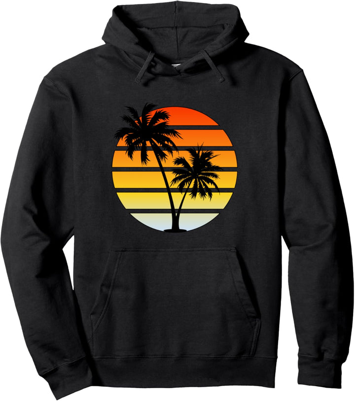Synthwave Sonnenuntergang Pullover Hoodie