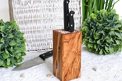 D.O.M.® Messerblock DESIGN aus Olivenholz