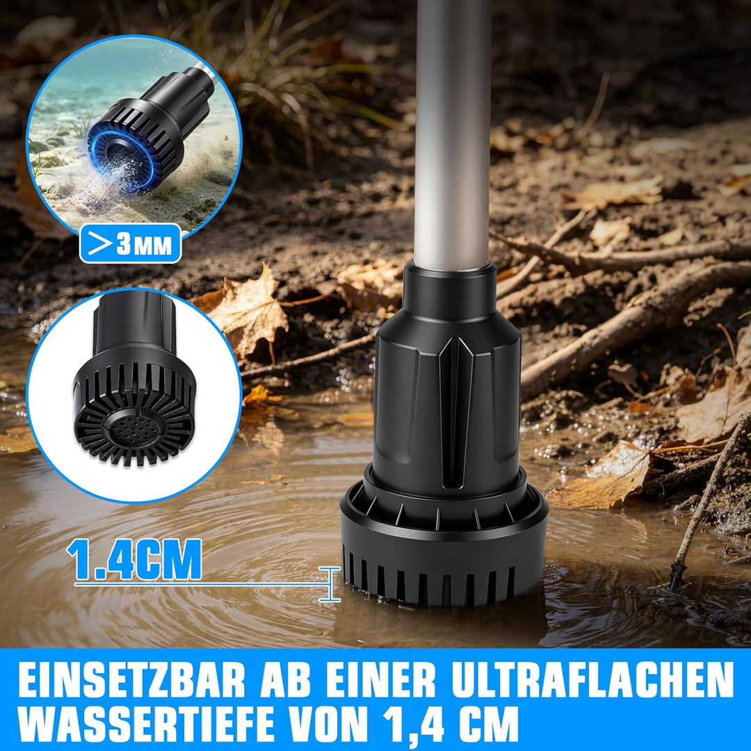 Akku Regenfasspumpe Kompatibel mit Makita 18V, Max. 3000 L/h, 6m Förderhöhe | Kabellose Wasserpumpe