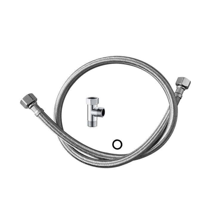 G1/2" Bidet-Adapter und Kaltwasserschlauch-Set aus geflochtenem Stahl