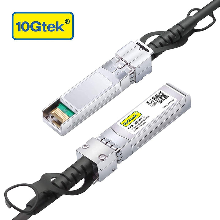 10Gtek [2 Stück] SFP+ DAC Twinax Kabel 0.5-Meter(1.65ft), 10G SFP+ to SFP+ Direct Attach Copper Pass