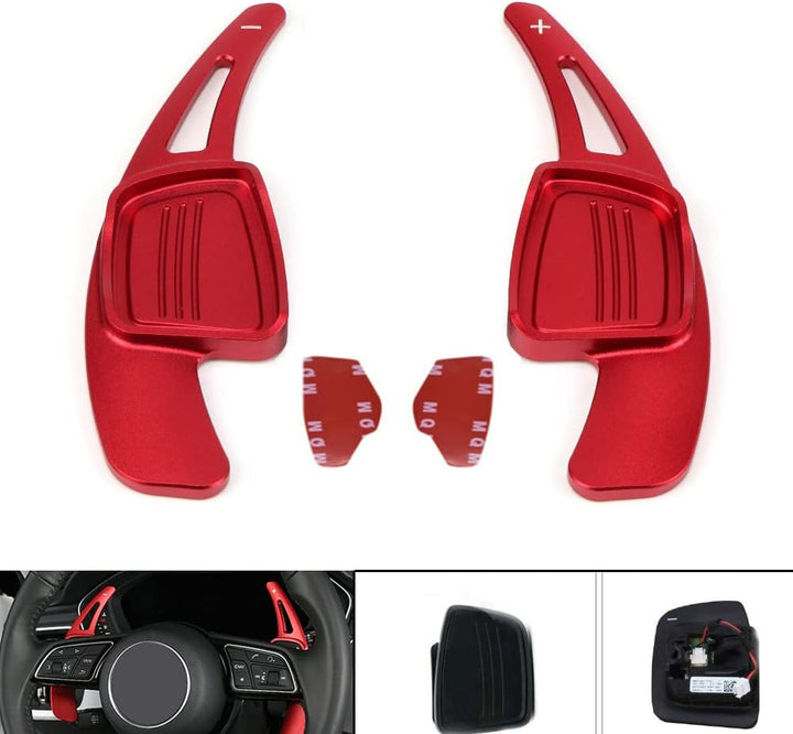 HIBEYO Auto Schaltwippen, 2 Stücke Lenkrad Schaltpaddel Verlängerung Schaltwippen für Audi A1 A3 A4L