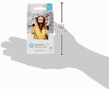 HP 2x3 "Premium Zink Fotopapier (50 Blatt), kompatibel mit tragbarem Kettenrad-Fotodrucker" 50 Blatt