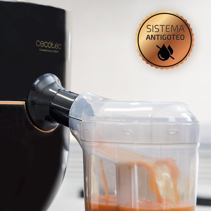 Cecotec Entsafter für Obst und Gemüse ExtremeTitanium 19000. 1000 W, 19000 U/min Geschwindigkeit, Ti
