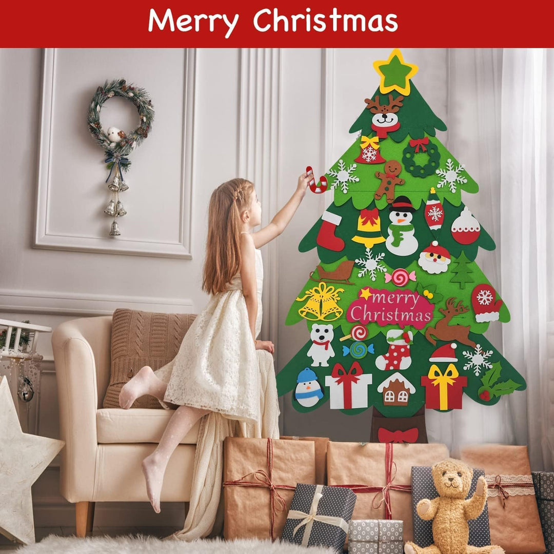 Filz Weihnachtsbaum, 3.28ft DIY Filz Weihnachtsbaum Set Für Kinder, Weihnachten Dekoration Hängendes