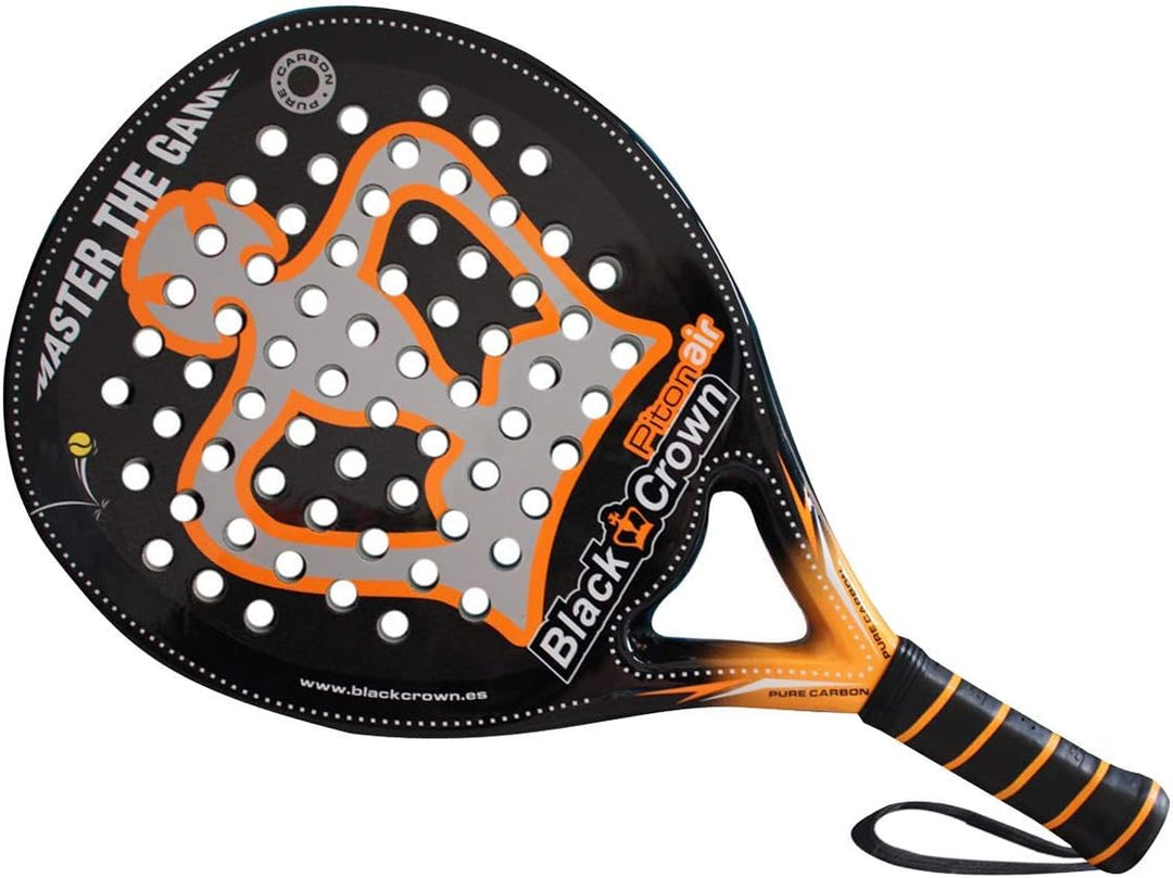 Black Crown - Padel-Schläger Piton Air - Runde Form - AVAIR-Technologie (Antivibrationsdämpfer) - Ko