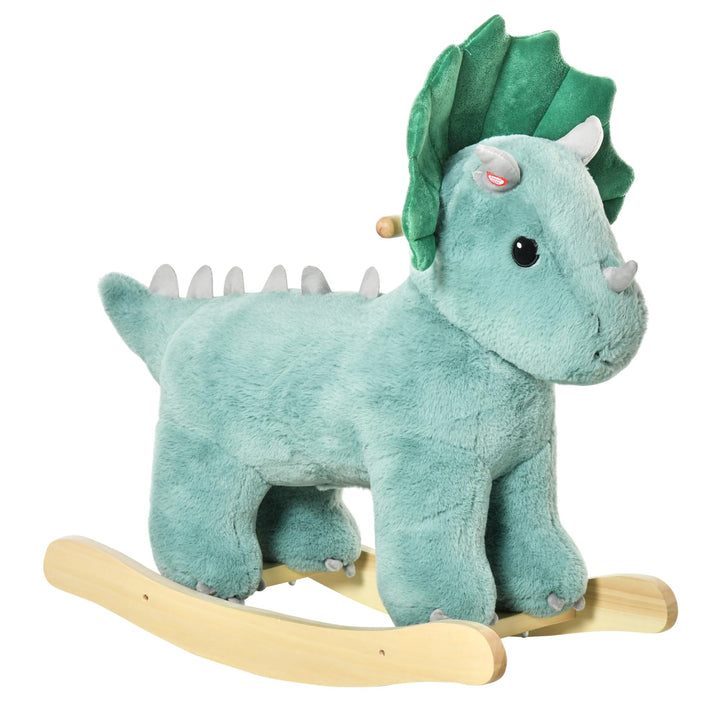 HOMCOM Kinder Schaukel Schaukeltier Schaukelpferd Dunkelgrün 64 x 30 x 54 cm Dunkelgrün 64L x 30B x