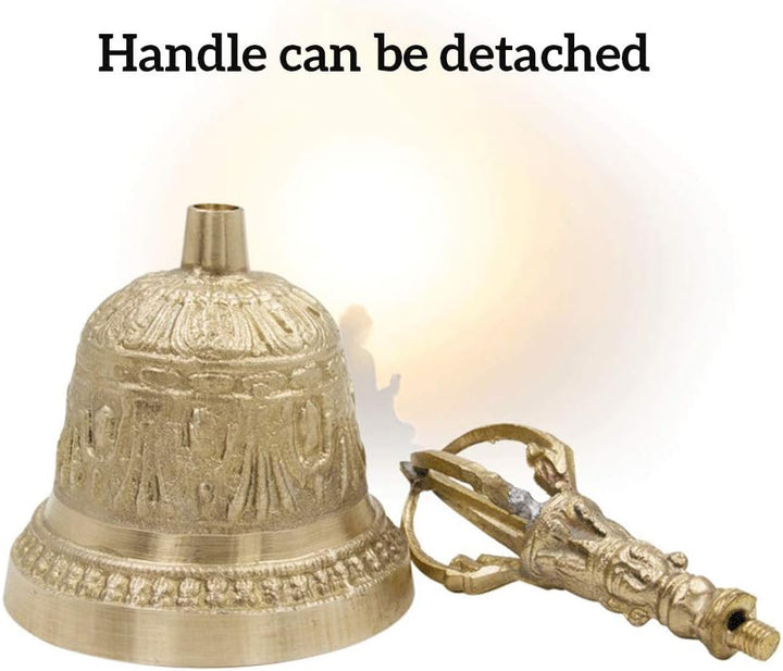 Lseqow Tibetische Handglocke, Handglocke, Buddhistische Glocke, Tee, Meditationsalarm, Gebet, tibeti