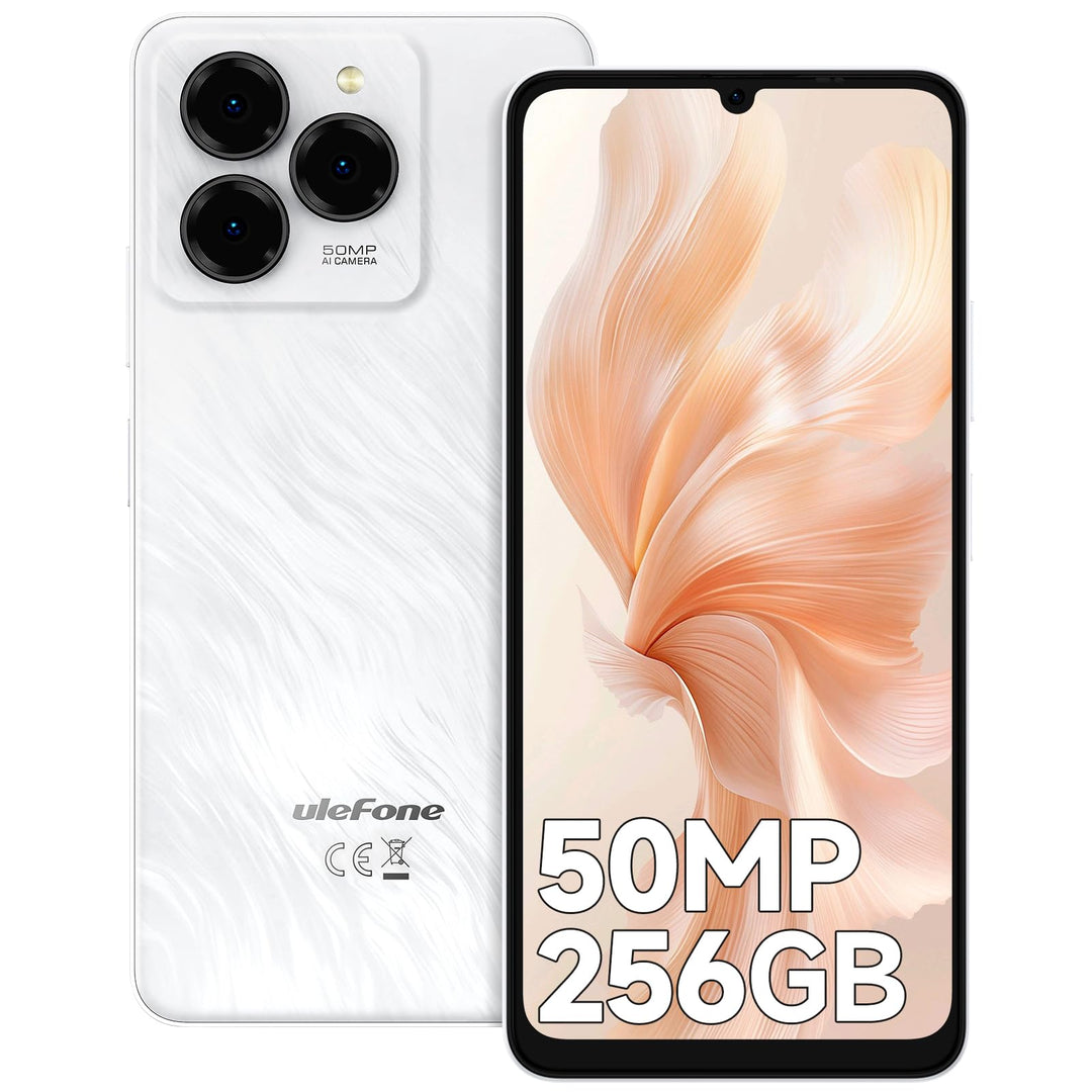 Ulefone Note 20 Pro Handy Android 14 256GB+8GB/1TB SD 50MP+8MP Kamera Octa Core 6000mAh 18W 6,75" HD