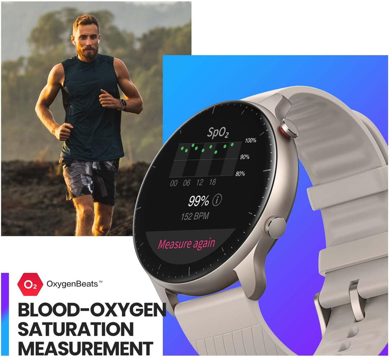 Amazfit [Version 2022] GTR 2 Smartwatch mit Bluetooth-Anrufe, 3 GB Musikspeicher, Sportuhr mit 90 Sp