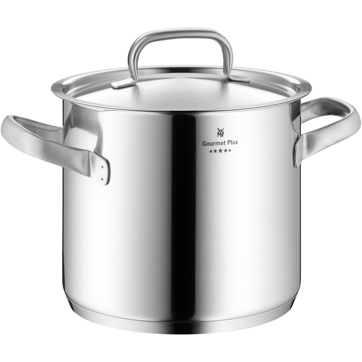 WMF Gourmet Plus Gemüse- Suppentopf Induktion 24cm, Metalldeckel mit Dampföffnung, Kochtopf gross 8,