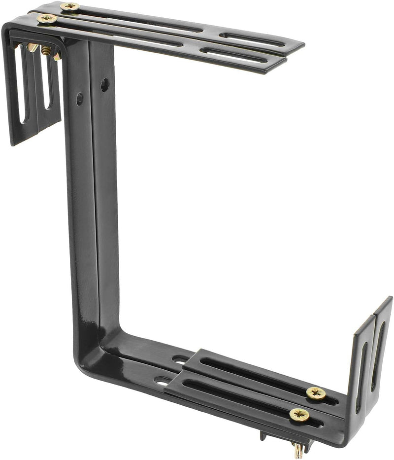 com-four® 4x Blumenkastenhalter für Balkon-Brüstungen und Geländer - flexible Befestigung aus Metall