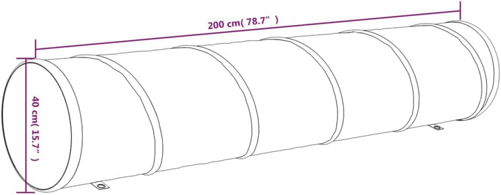 vidaXL Hundetunnel, Spieltunnel mit Heringen Tragetasche, Agility Tunnel Agility Ausrüstung für Hund