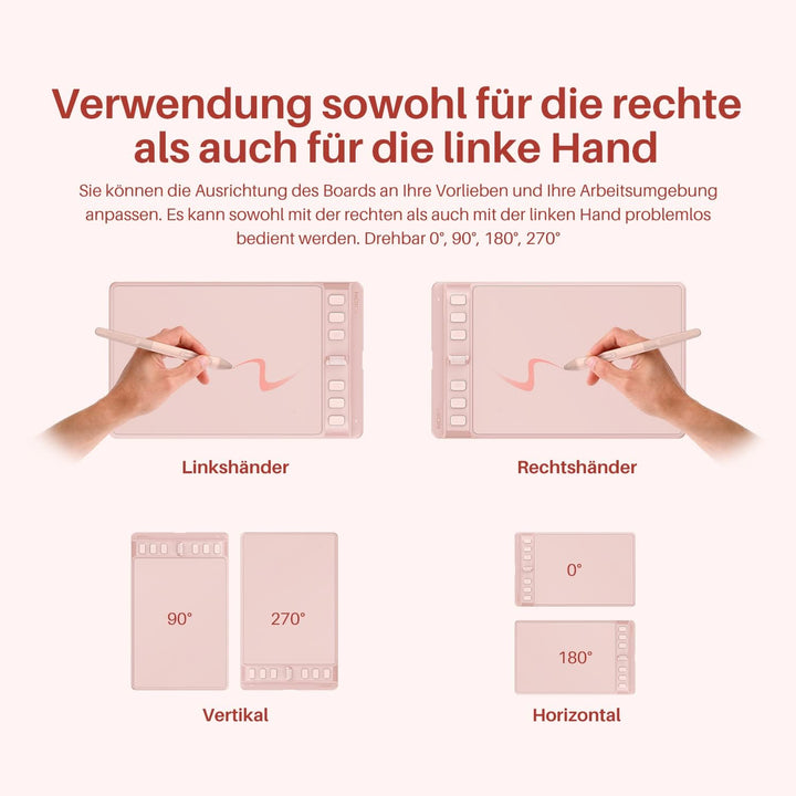 HUION Inspiroy 2 S Grafiktabletts, 6,3 x 3,9 Zoll Tragbares Zeichentablett mit 8192 Stufen batteriel