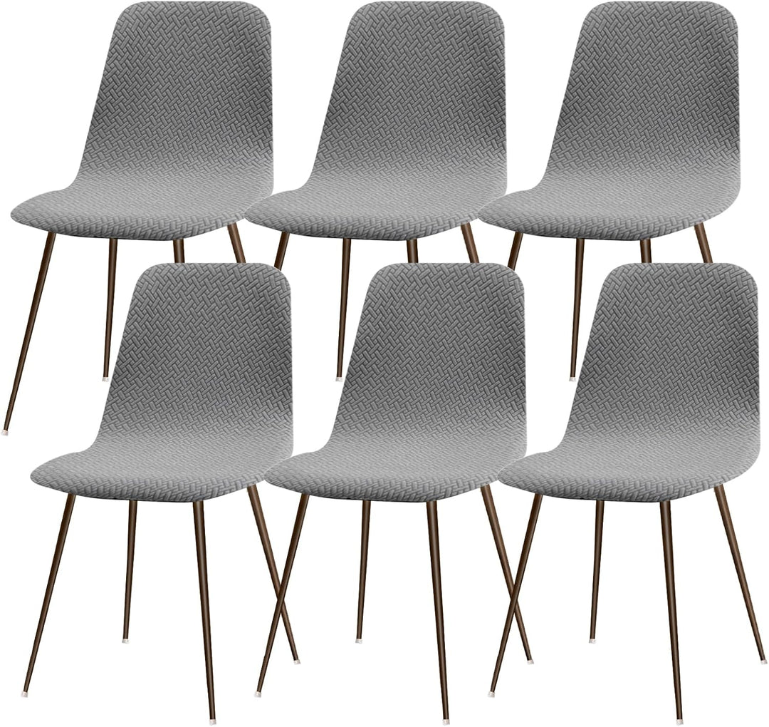 Lydevo Stuhlhussen 6er Esszimmer Strech Stuhlhussen für Esszimmerstühle Universal Waschbar Bezug Stu