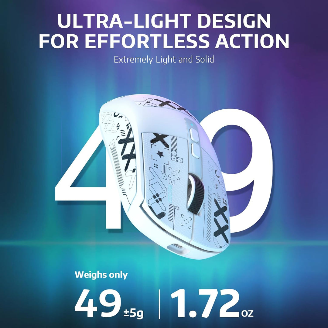 VGN Game Power Attack Shark X6 Superlight Kabellose Gaming-Maus mit RGB Ladestation, 49g Ultraleicht