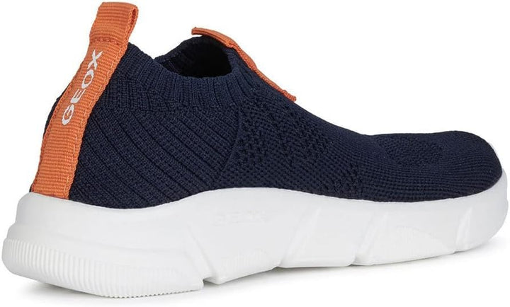 Geox Jungen J Aril Boy ASneakers 28 EU Navy Orange, 28 EU Navy Orange