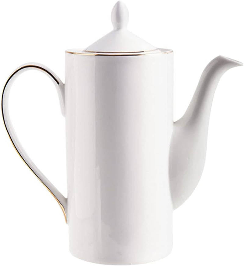 Cabilock Kaffeekanne Porzellan Weiss Teekanne Porzellan Keramik Teekessel Teapot Kaffeetopf Milch To