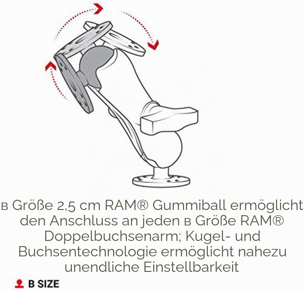 Ram Mount, Ram-B-202U Halterungsset, Kugelkopf (68 g)