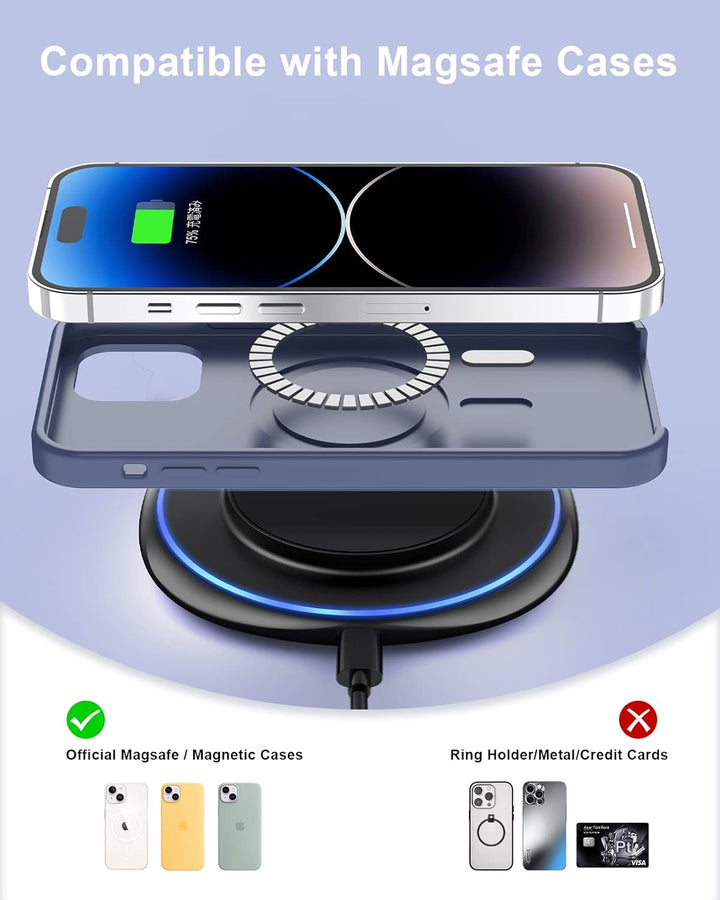 MagSafe Ladegerät mit 20W Schnelles Adapter für iPhone Ladestation, NANAMI Wireless Charger induktiv