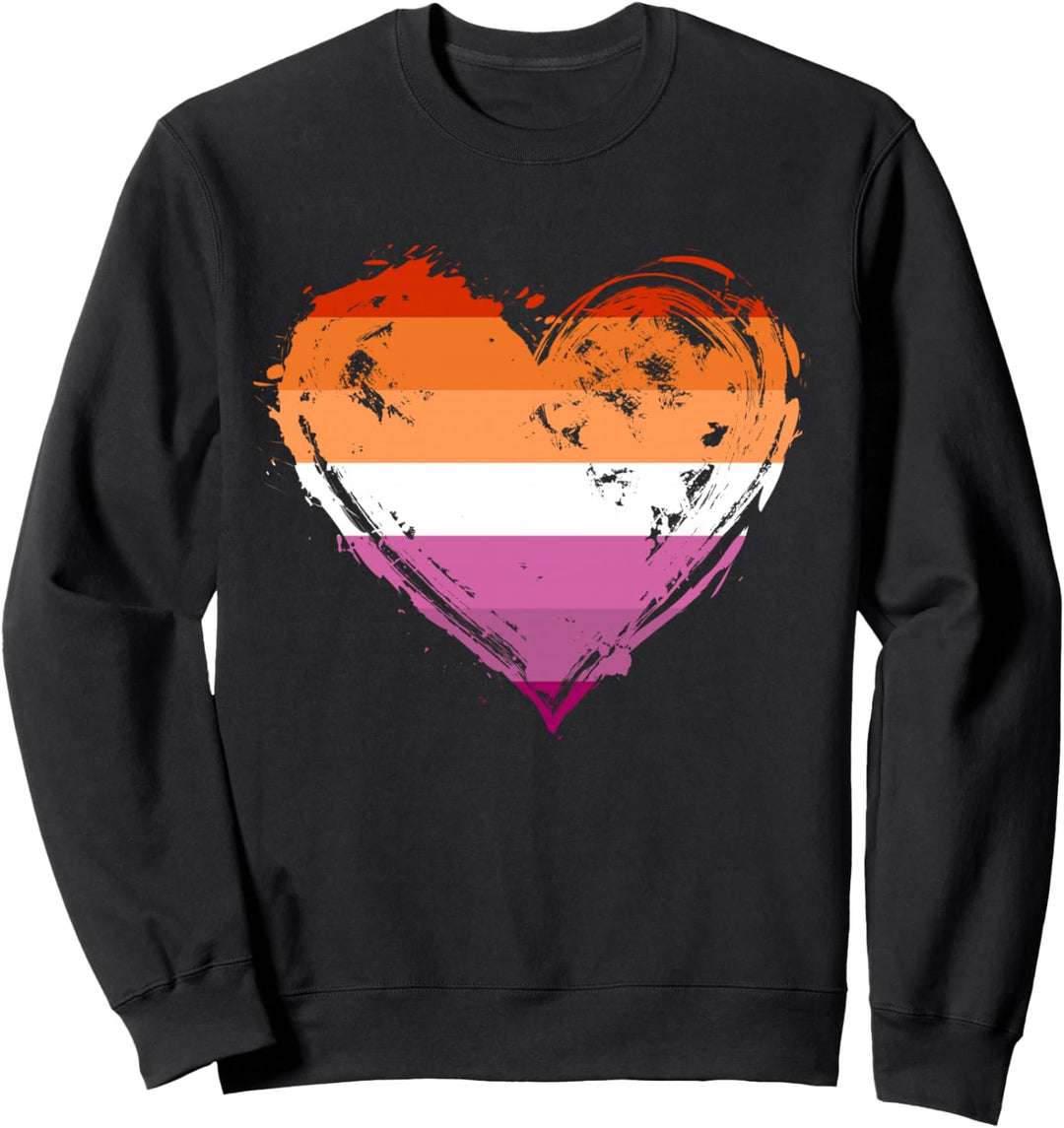 Lesben Stolz Herz Flagge Sweatshirt