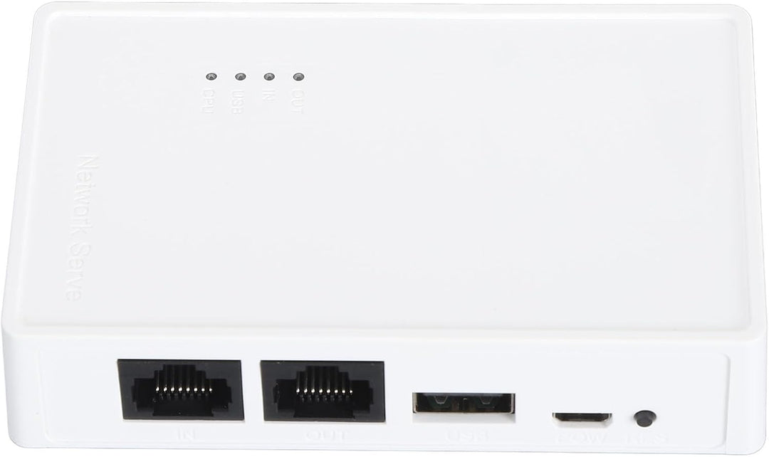 Garsent USB-Wireless-Druckserver, Druckserver mit 10/100 Mbit/s LAN/Bridge, 480 Mbit/s USB 2.0, Unte