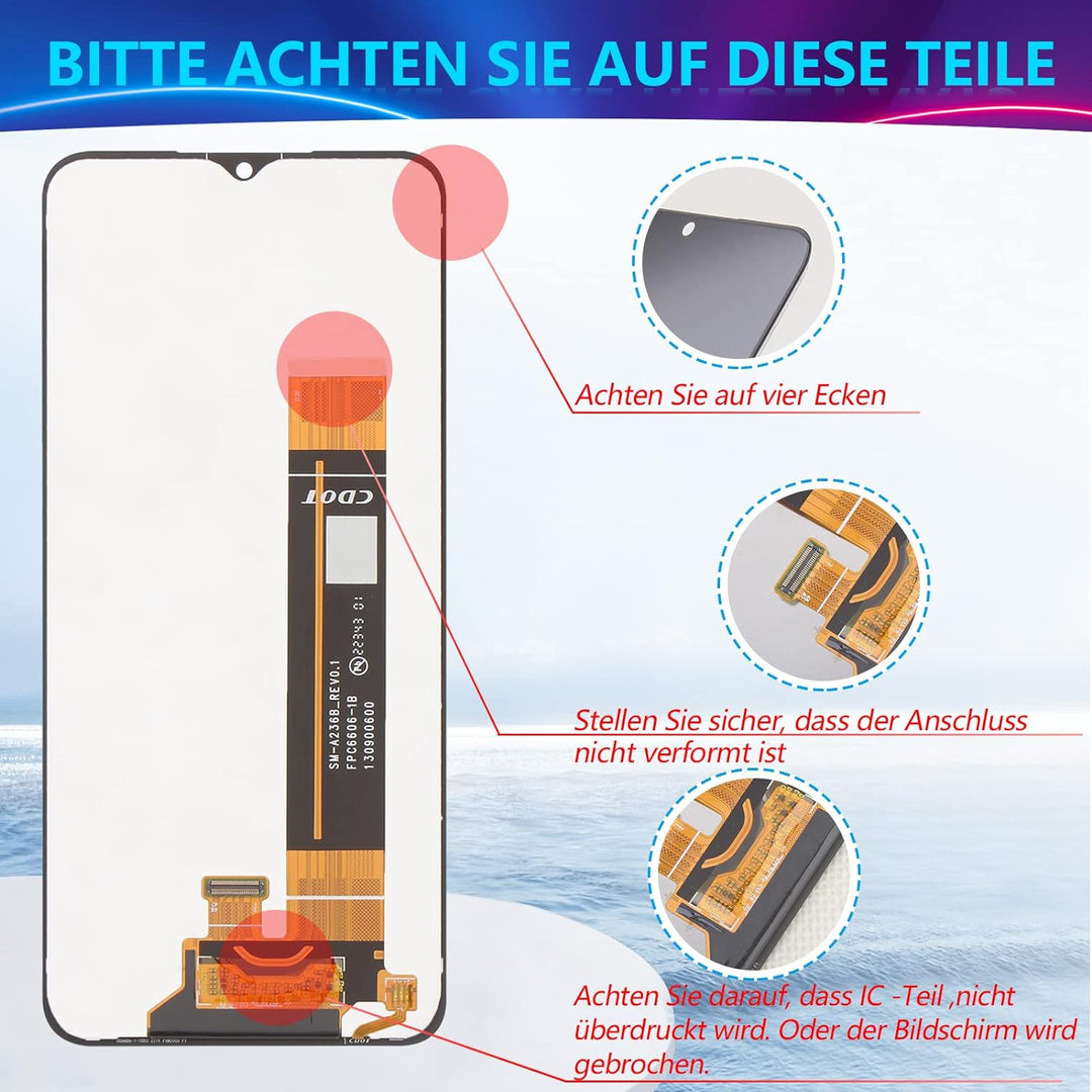 RongZy Kompatibel mit Samsung Galaxy A23 5G SM-A236B Ersatz Bildschirm LCD Display und Touchscreen-D