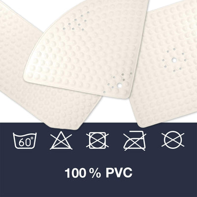 Badewannenmatte Creme: 40x104 cm - rutschfest & sehr robust - Antirutschmatte für Badewanne - waschb