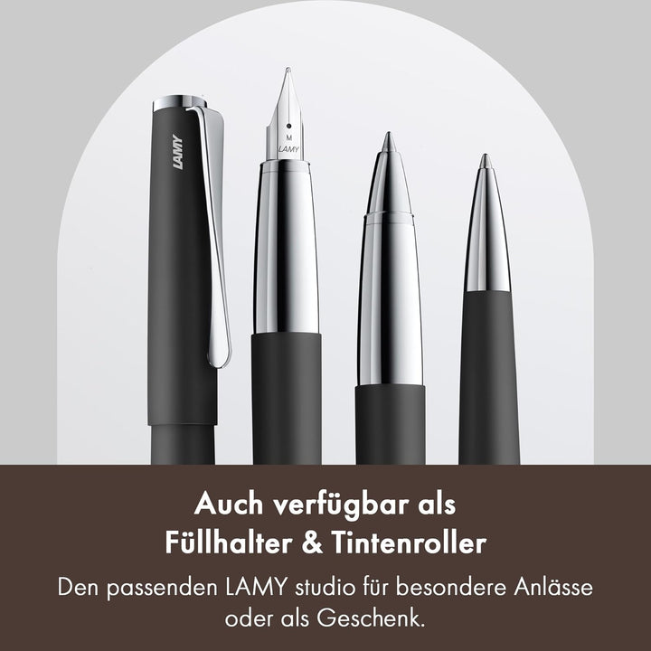 LAMY studio Premium Kugelschreiber 269 aus Edelstahl in mattem Lack-Finish, propellerförmige Clip-Dr