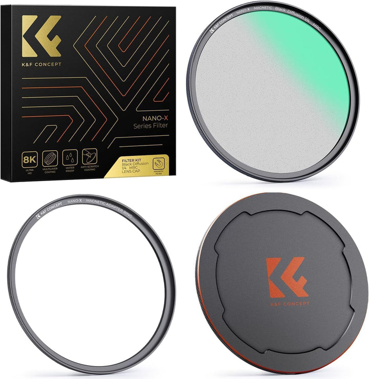 K&F Concept Nano X-Serie Magnetischer Black-Mist 1/4 Black Promist 1/4 Filter Effektfilter-77mm, 77m