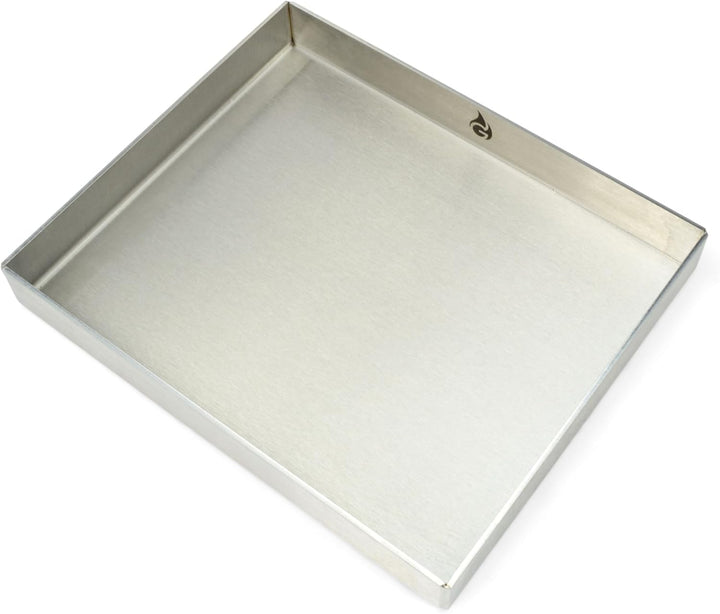 Edelstahl Grillplatte | Plancha | Wanne 30x25cm - Universalgrösse - rundum verschweisst | extra Mass