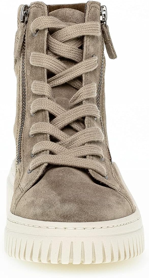 Gabor Damen Schnürstiefeletten, Frauen Schnürboots,Wechselfussbett,Best Fitting 37 EU Salbei Beige,